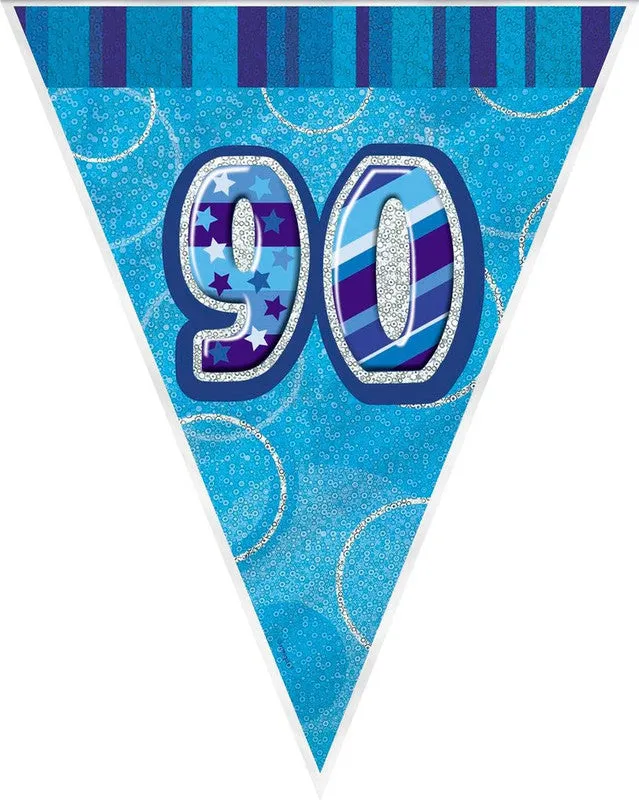 Glitz Blue 90 Flag Banner 3.65m Each