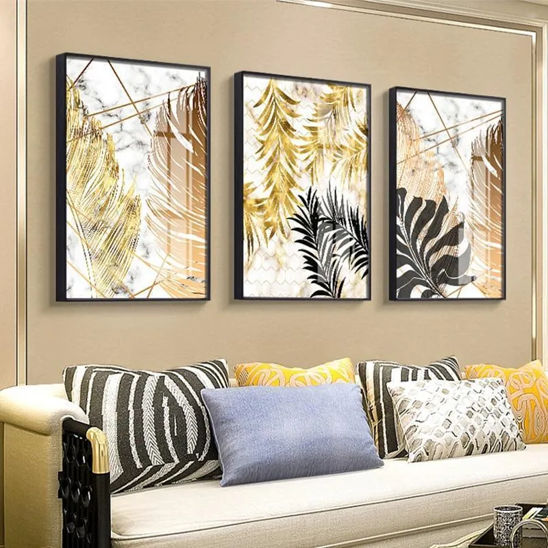 Golden Leaf Wall Art Prints