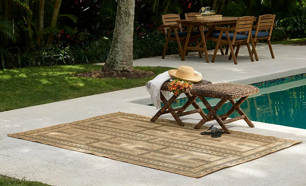 Harbor Natural Lattice Outdoor Rug