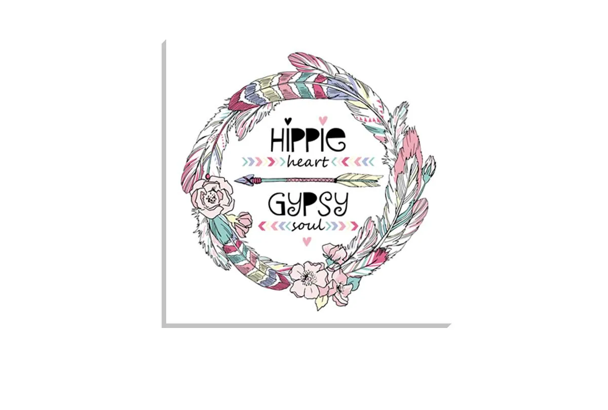 Hippie Heart Gypsy Soul | Canvas Wall Art Print