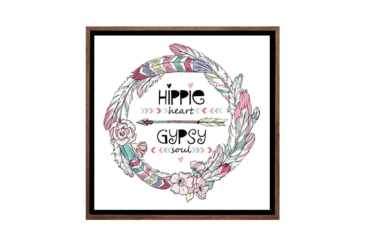 Hippie Heart Gypsy Soul | Canvas Wall Art Print