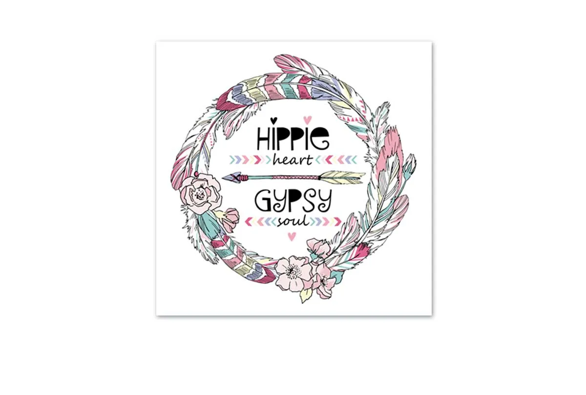 Hippie Heart Gypsy Soul | Canvas Wall Art Print
