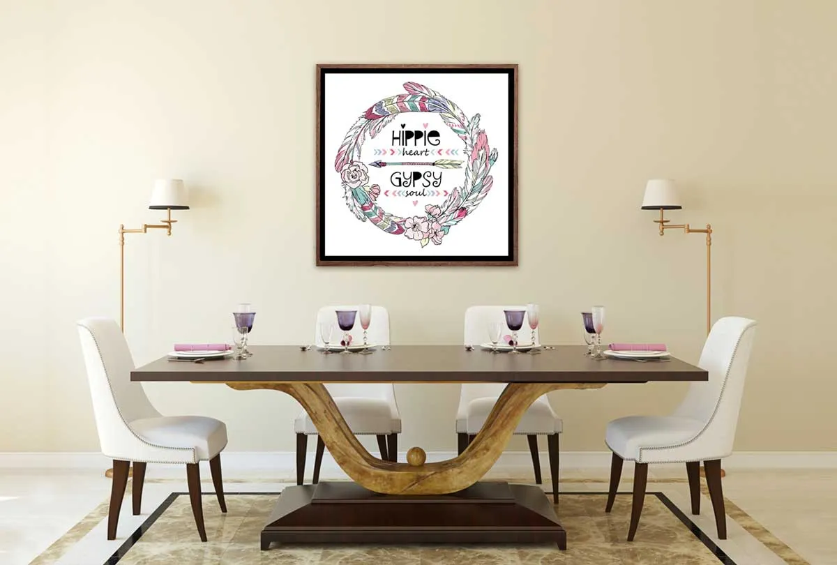 Hippie Heart Gypsy Soul | Canvas Wall Art Print