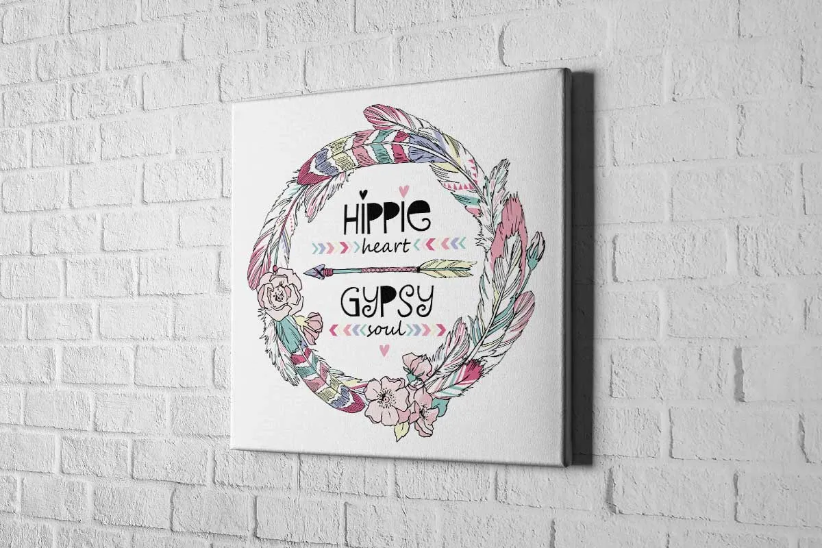 Hippie Heart Gypsy Soul | Canvas Wall Art Print