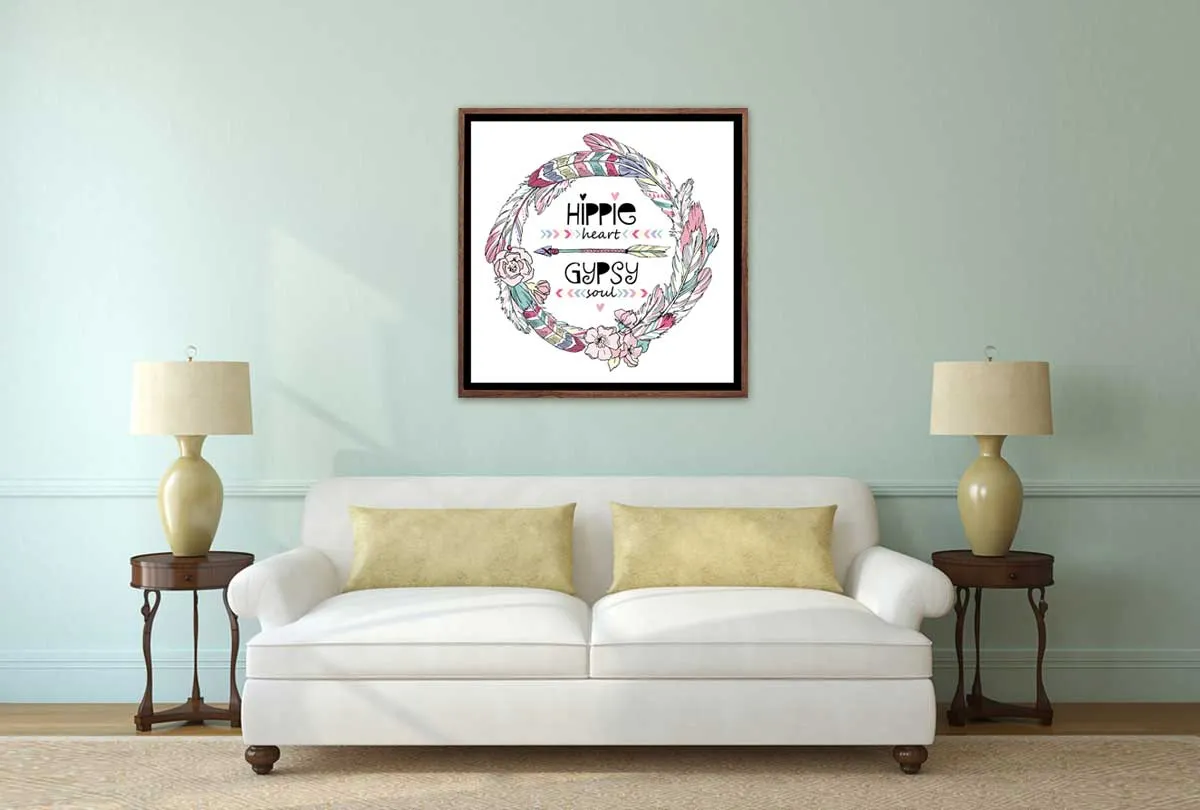 Hippie Heart Gypsy Soul | Canvas Wall Art Print