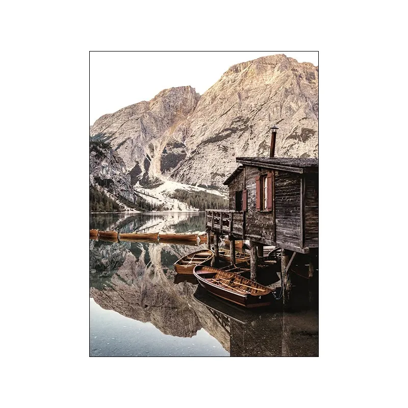 Home Sweet Home Rustic Woodland Forest Lake Landscape Gallery Wall Art Fine Art Canvas Prints Pictures Of Calm For Living Room Decor