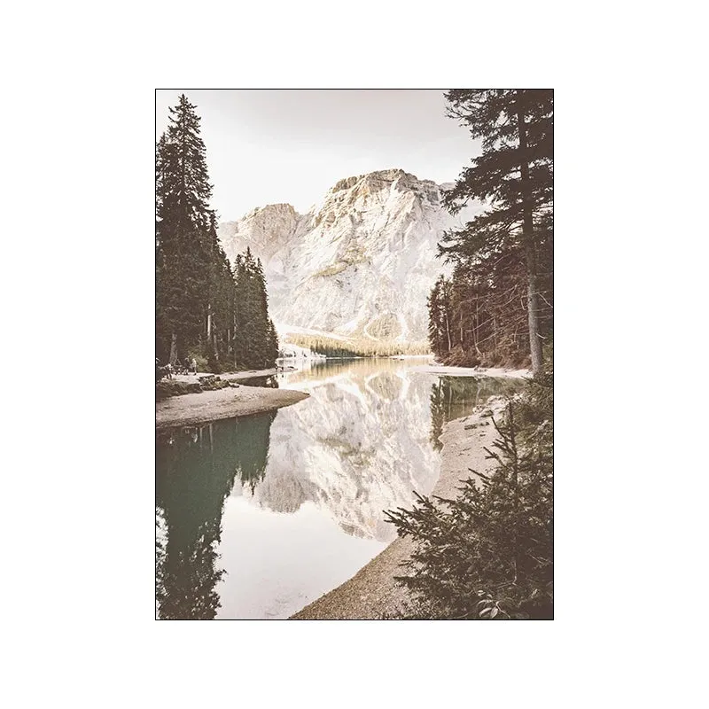 Home Sweet Home Rustic Woodland Forest Lake Landscape Gallery Wall Art Fine Art Canvas Prints Pictures Of Calm For Living Room Decor