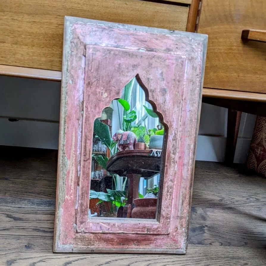 Indian Wooden Mirror
