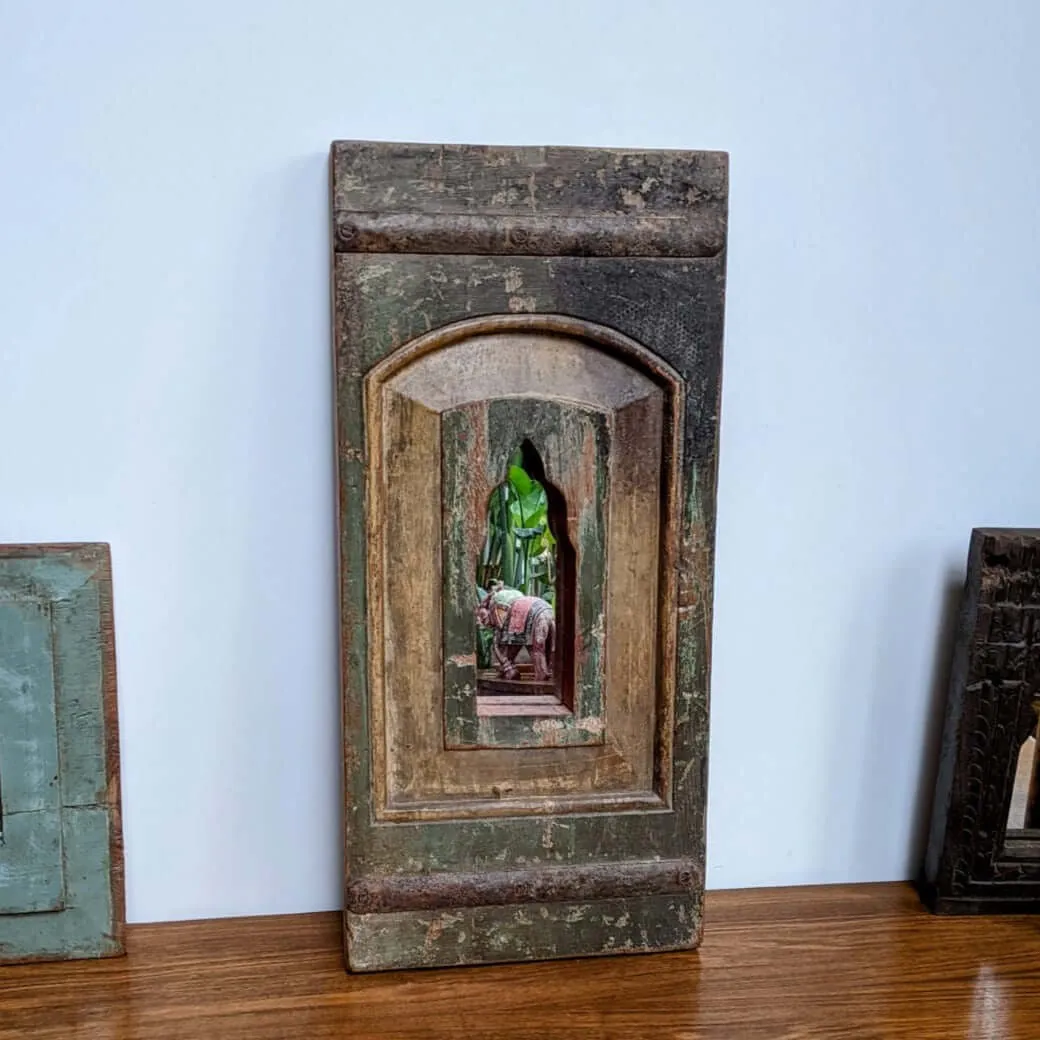 Indian Wooden Mirror