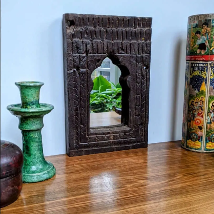 Indian Wooden Mirror