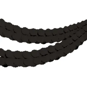 Jet Black Tissue Paper Garland FSC 4m Each