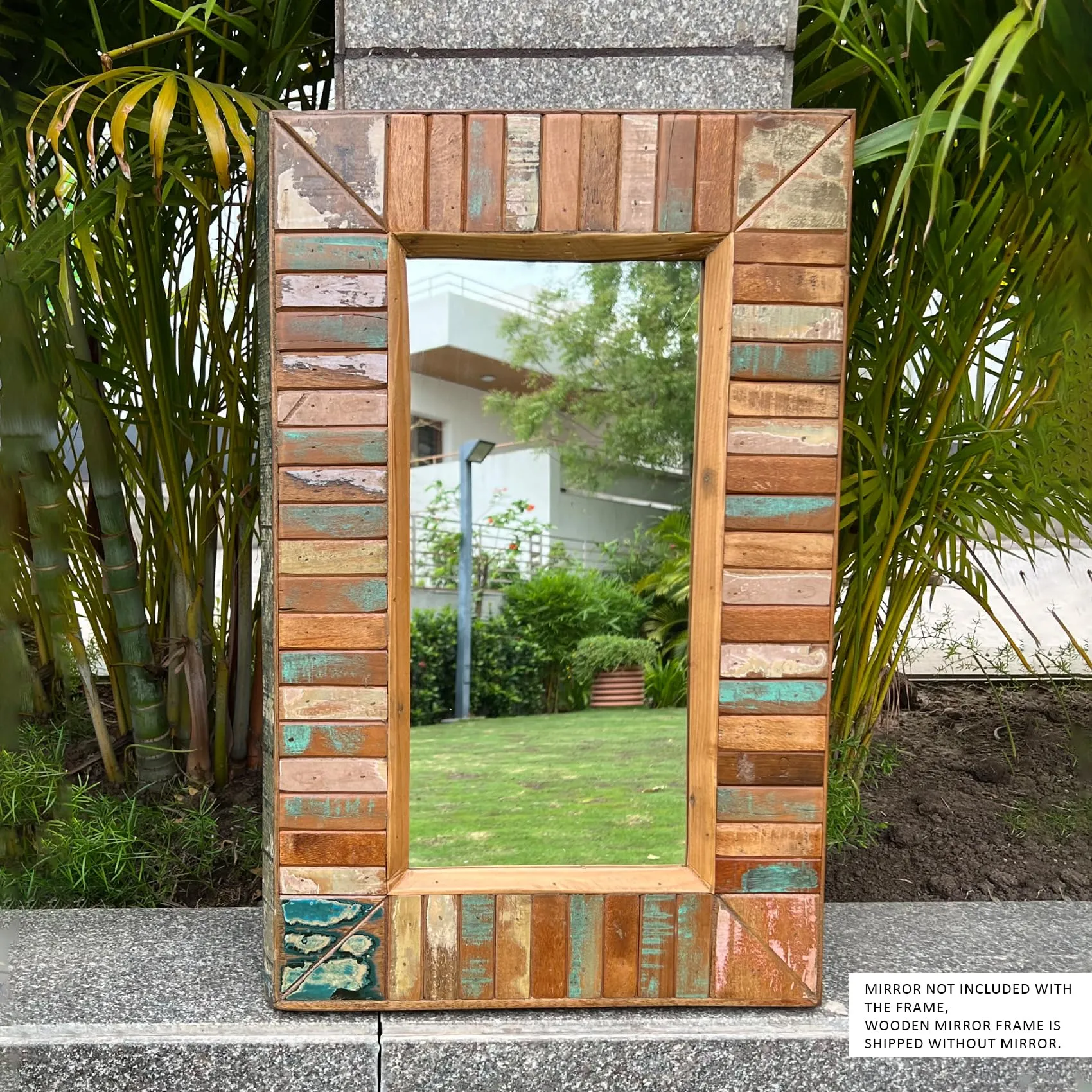 KANOOCHOO Antique Multitone Wooden Mirror Frame