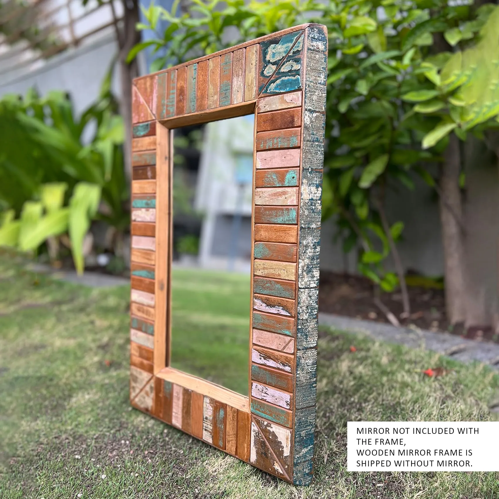 KANOOCHOO Antique Multitone Wooden Mirror Frame
