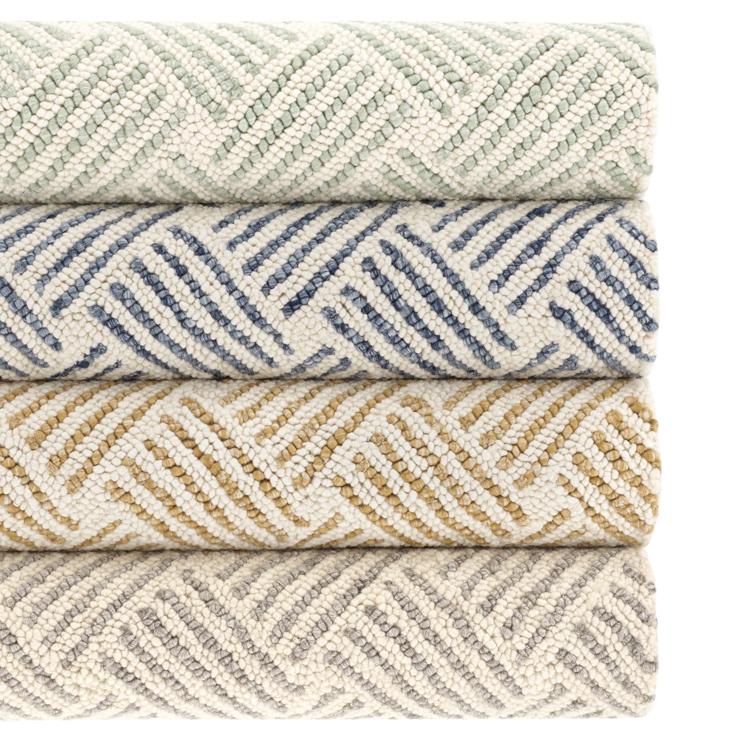 Layers Desert Sage Hand Hooked Wool Rug