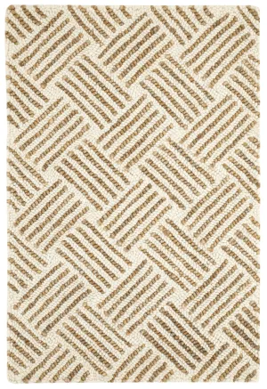 Layers Ochre Hand Hooked Wool Rug