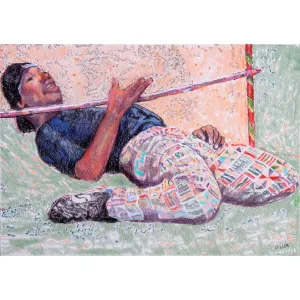 Limbo: How low can you go? busker portrait by Stella Tooth