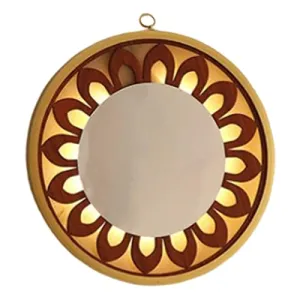 LOOM TREE® Wall Hanging Mirror with Light Vanity Circle Mirrors for Bedroom Entryway A | Home D?©cor | Mirrors
