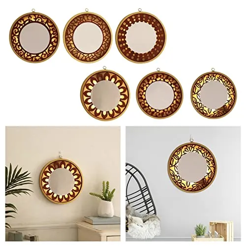 LOOM TREE® Wall Hanging Mirror with Light Vanity Circle Mirrors for Bedroom Entryway A | Home D?©cor | Mirrors