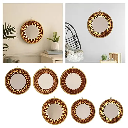 LOOM TREE® Wall Hanging Mirror with Light Vanity Circle Mirrors for Bedroom Entryway A | Home D?©cor | Mirrors