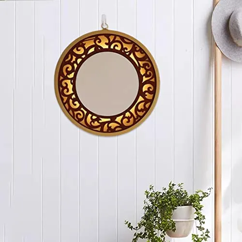 LOOM TREE® Wall Hanging Mirror with Light Vanity Circle Mirrors for Bedroom Entryway D | Home D?©cor | Mirrors