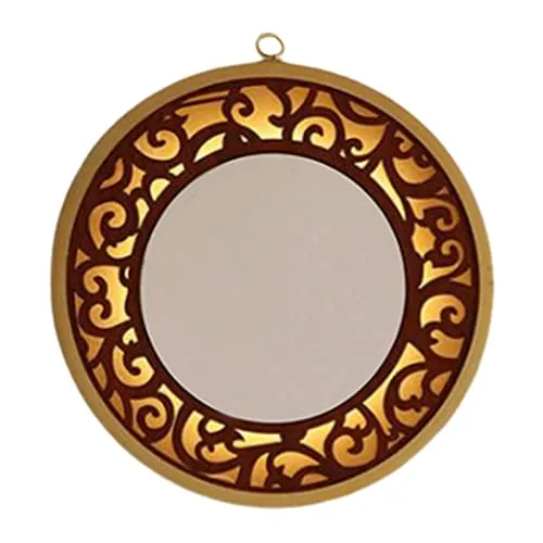 LOOM TREE® Wall Hanging Mirror with Light Vanity Circle Mirrors for Bedroom Entryway D | Home D?©cor | Mirrors
