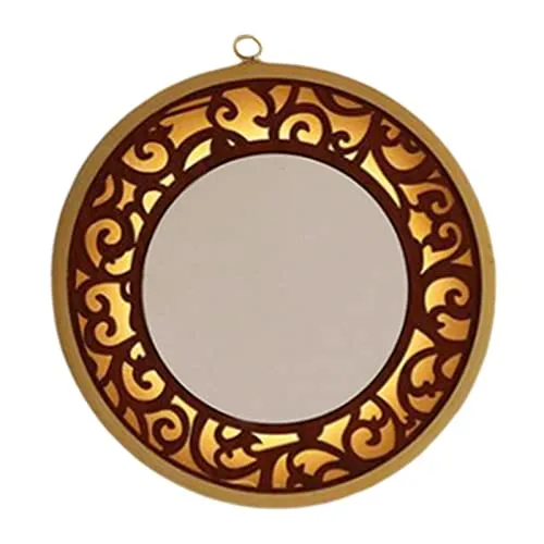 LOOM TREE® Wall Hanging Mirror with Light Vanity Circle Mirrors for Bedroom Entryway D | Home D?©cor | Mirrors