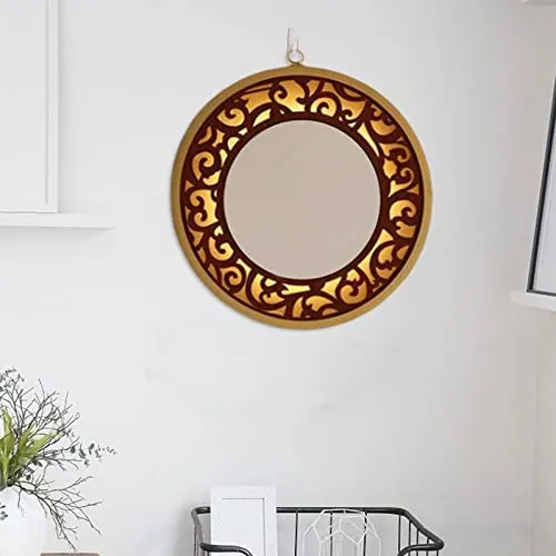 LOOM TREE® Wall Hanging Mirror with Light Vanity Circle Mirrors for Bedroom Entryway D | Home D?©cor | Mirrors