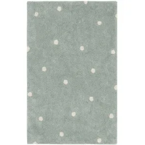 Lorena Canals Washable Rug Mini Dot Blue Sage