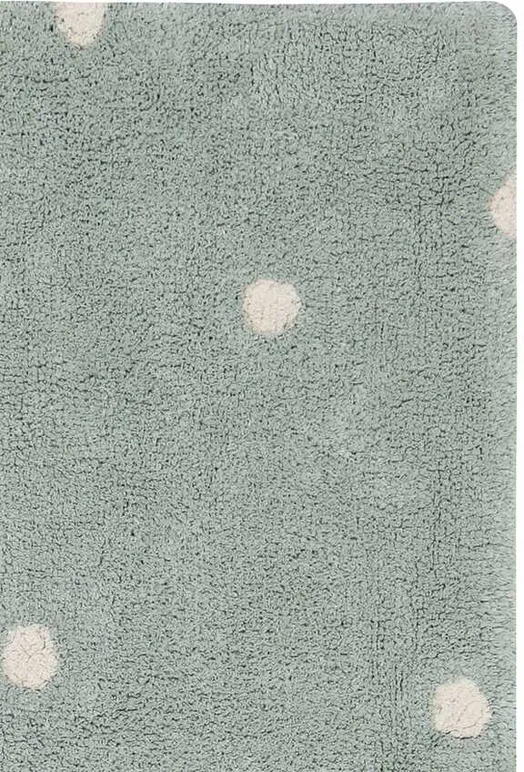 Lorena Canals Washable Rug Mini Dot Blue Sage
