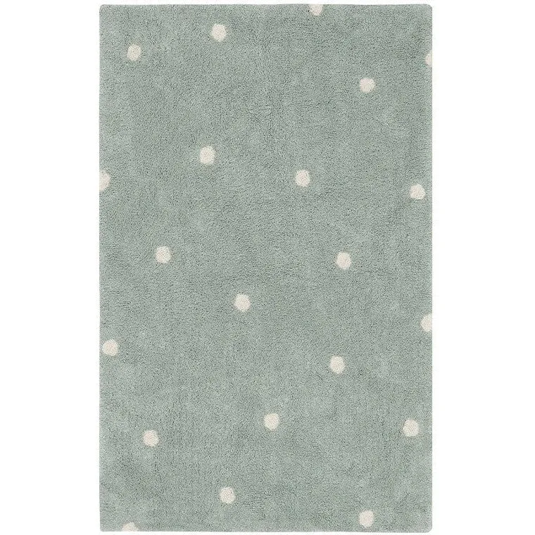 Lorena Canals Washable Rug Mini Dot Blue Sage