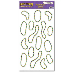 Mardi Gras Beads Peel & Place 12in x 24in