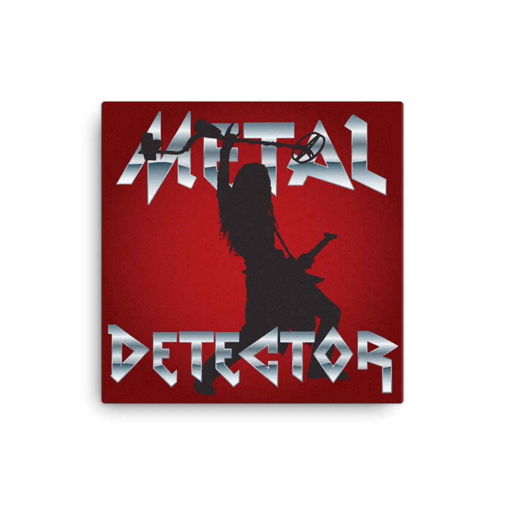 Metal Detector 16x16" Stretched Canvas Print