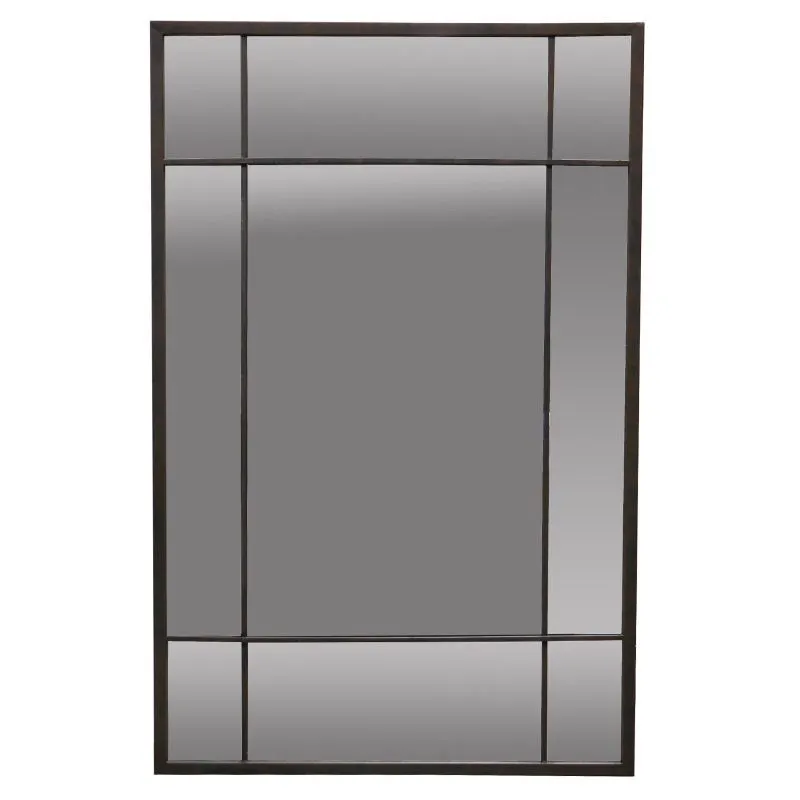Modern Vintage Chic Iron Window Pane Mirror