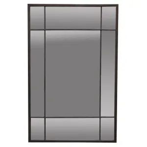 Modern Vintage Chic Iron Window Pane Mirror