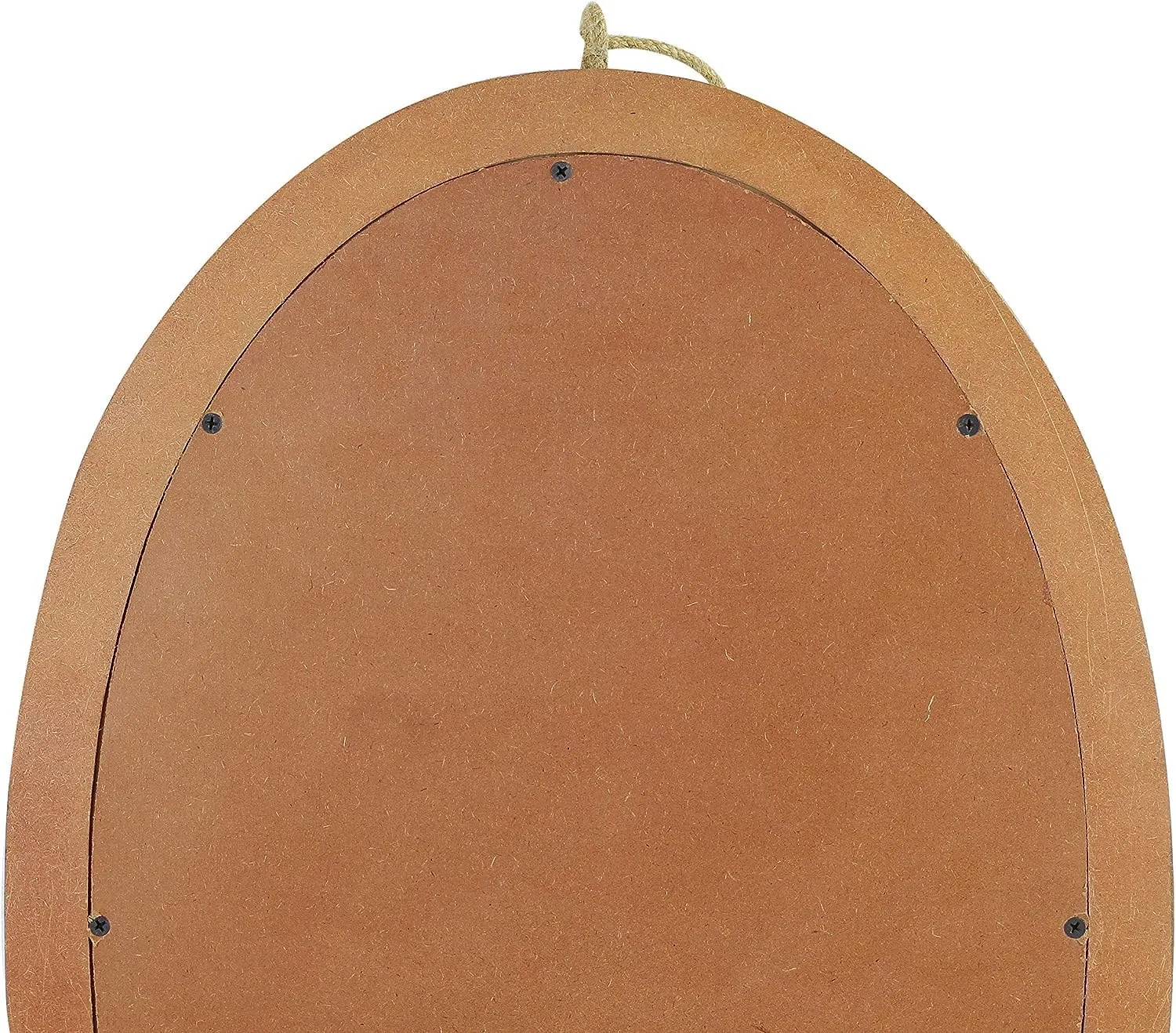 Nagina International 24" Oval Round Wooden Bathroom Rope Mirror | Wooden Framed Antique Style Chic Home Decor Accessories | Mozaic Designers Wall Hanging Ideas
