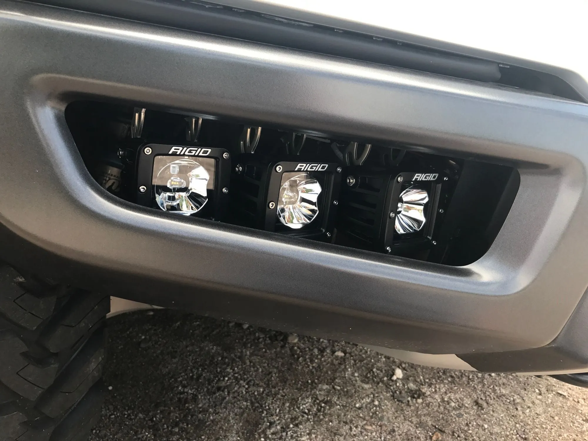 Offroad Alliance - Triple Fog Light Kit - Rigid Industries Radiance Pods w/ N-Fab Brackets - 2017-2020 Raptor