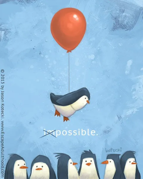 Penguin Possible Gallery Canvas Print