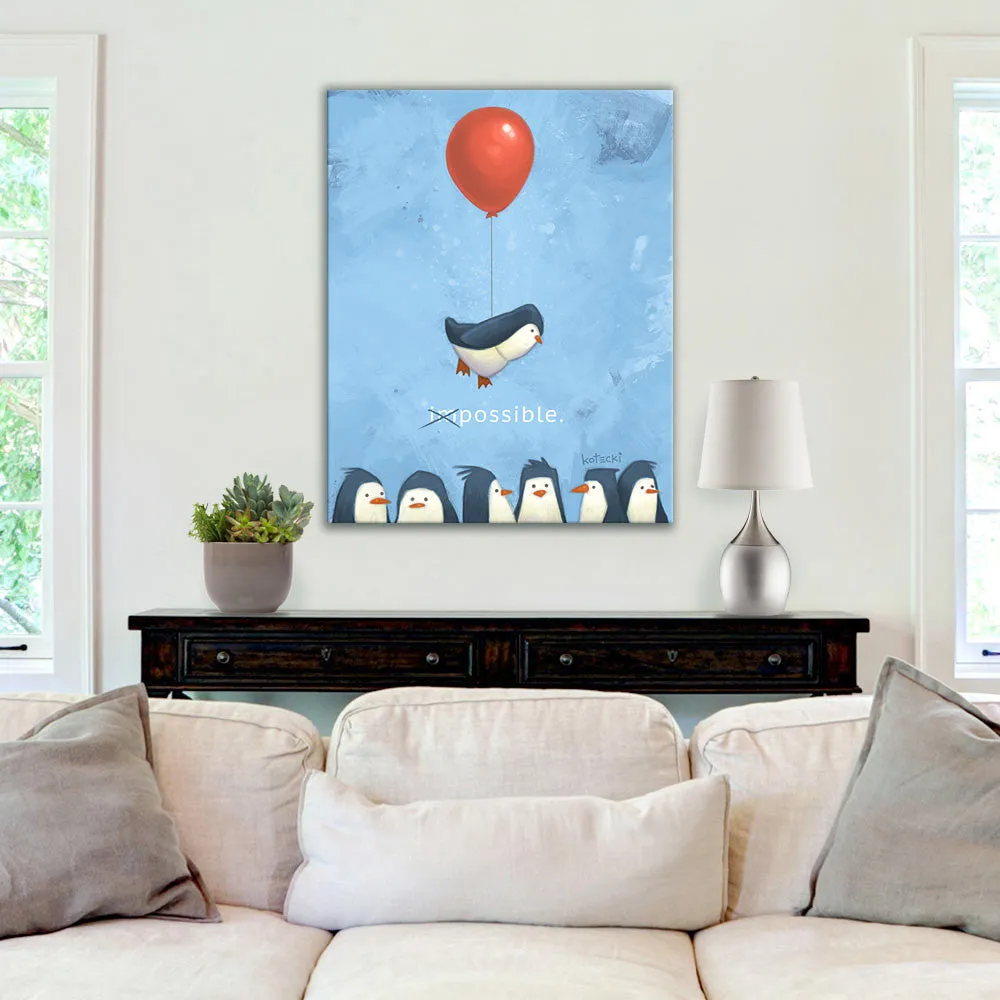 Penguin Possible Gallery Canvas Print