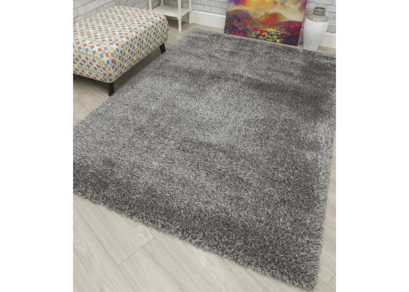 Plush Dark Grey Rug Range by Floor Trends