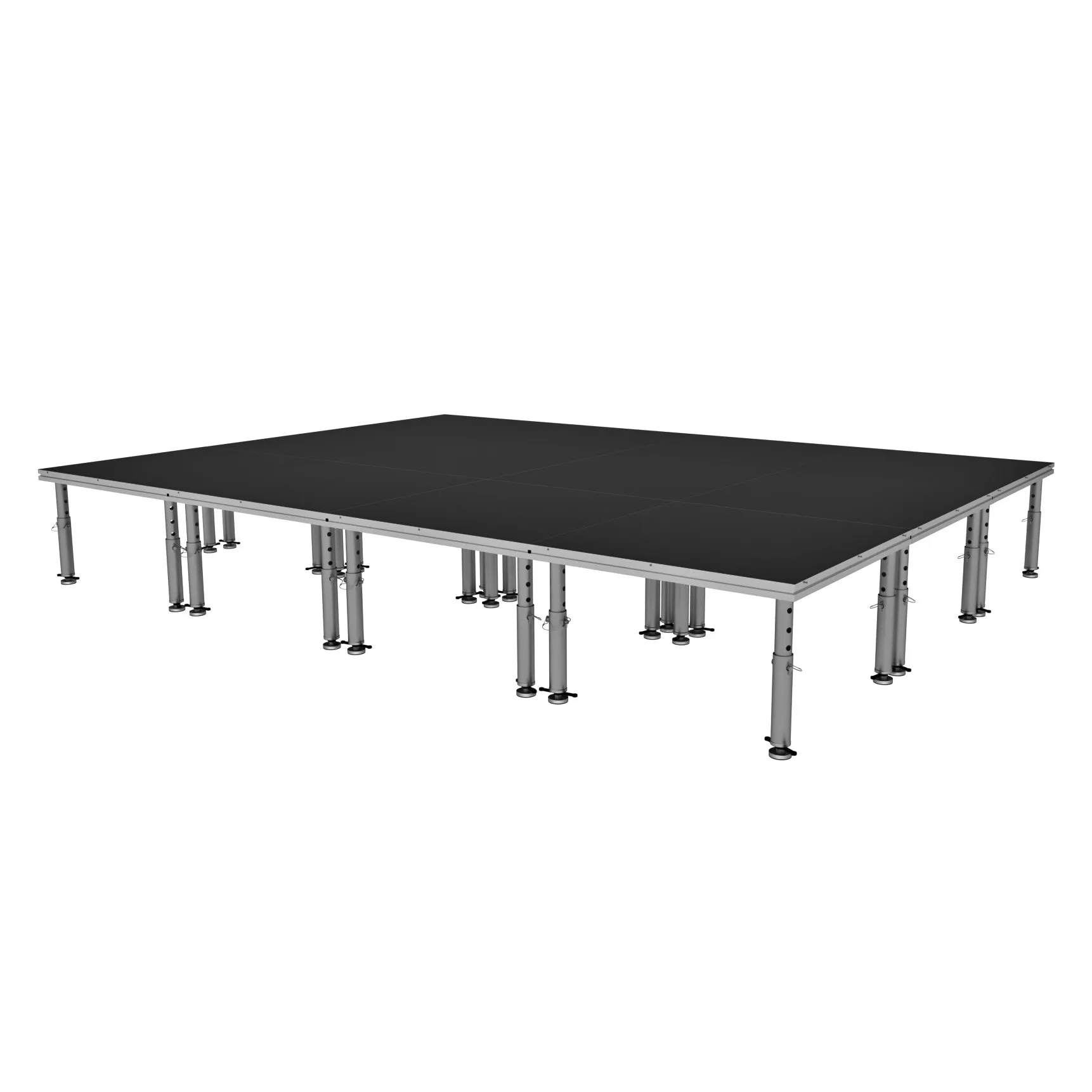 ProX XSU-12X16 PKG StageOne 12' x 16' Ft. Portable Stage Package - Includes 16x Units with Telescoping 16-22" Adjustable legs
