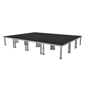 ProX XSU-12X16 PKG StageOne 12' x 16' Ft. Portable Stage Package - Includes 16x Units with Telescoping 16-22" Adjustable legs