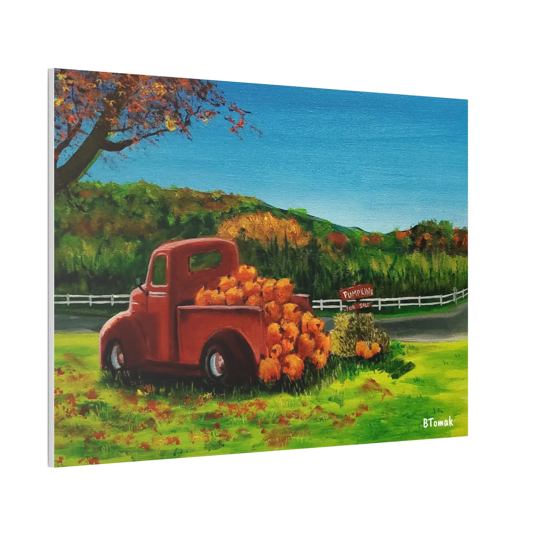 Pumpkins for Sale Canvas Stretched