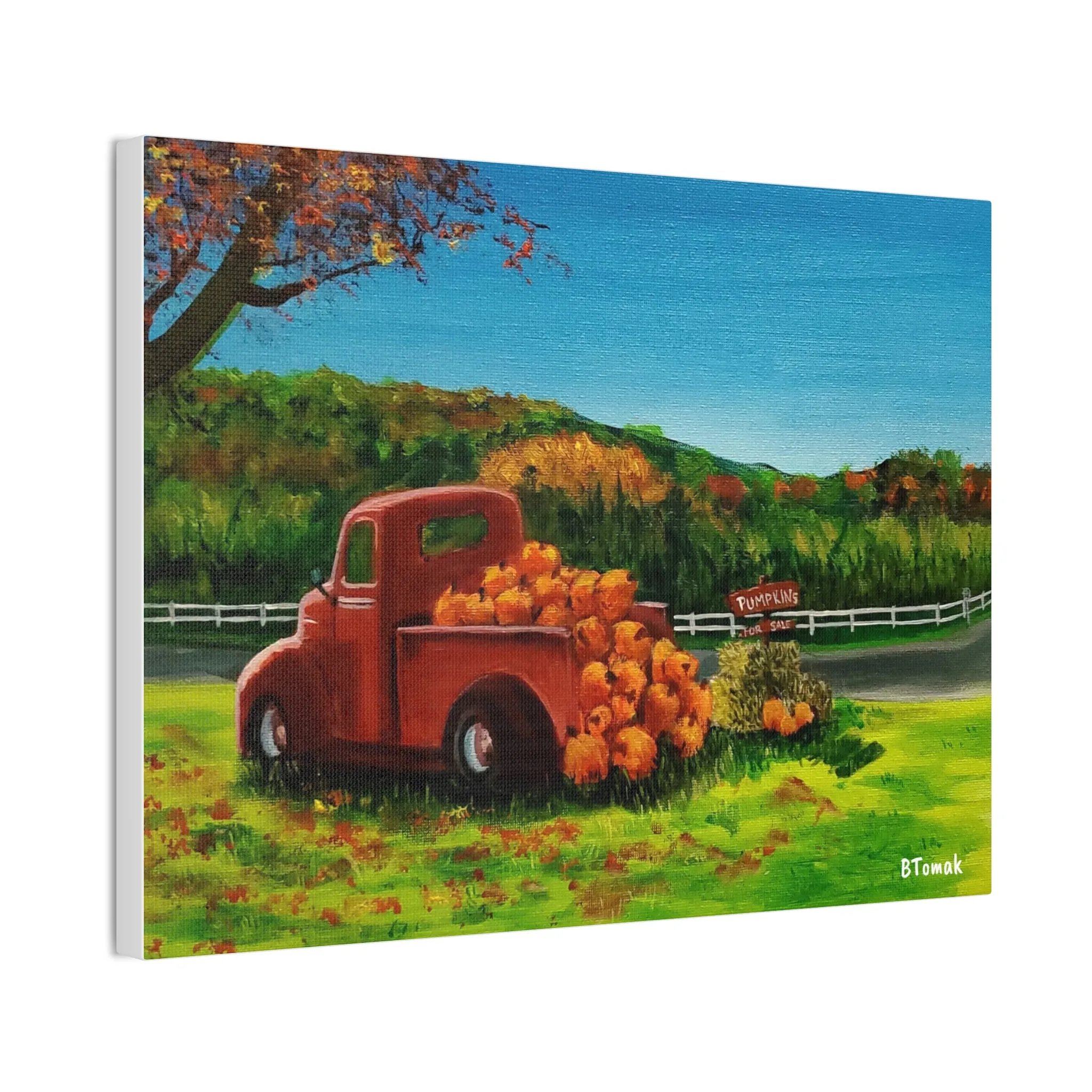 Pumpkins for Sale Canvas Stretched