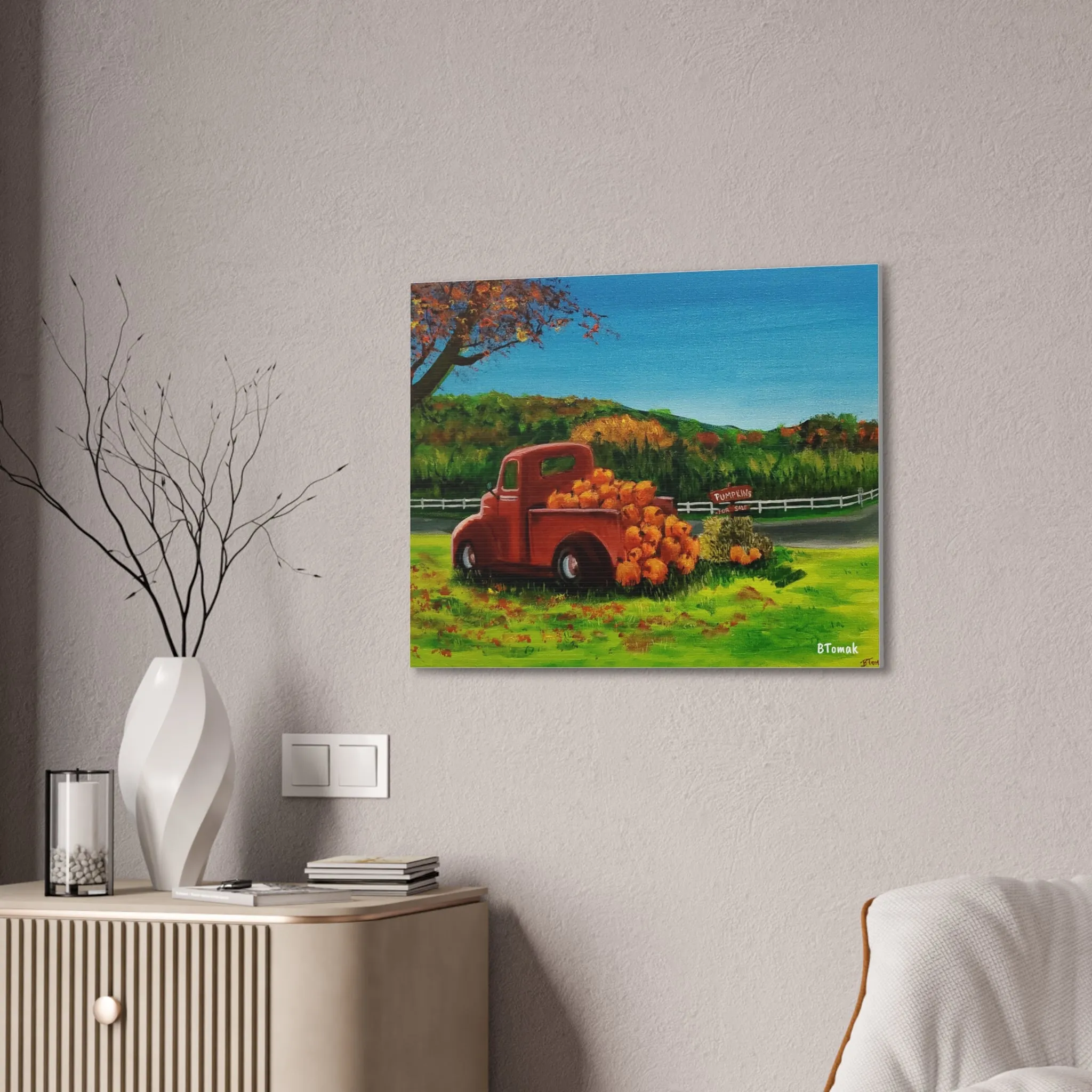 Pumpkins for Sale Canvas Stretched