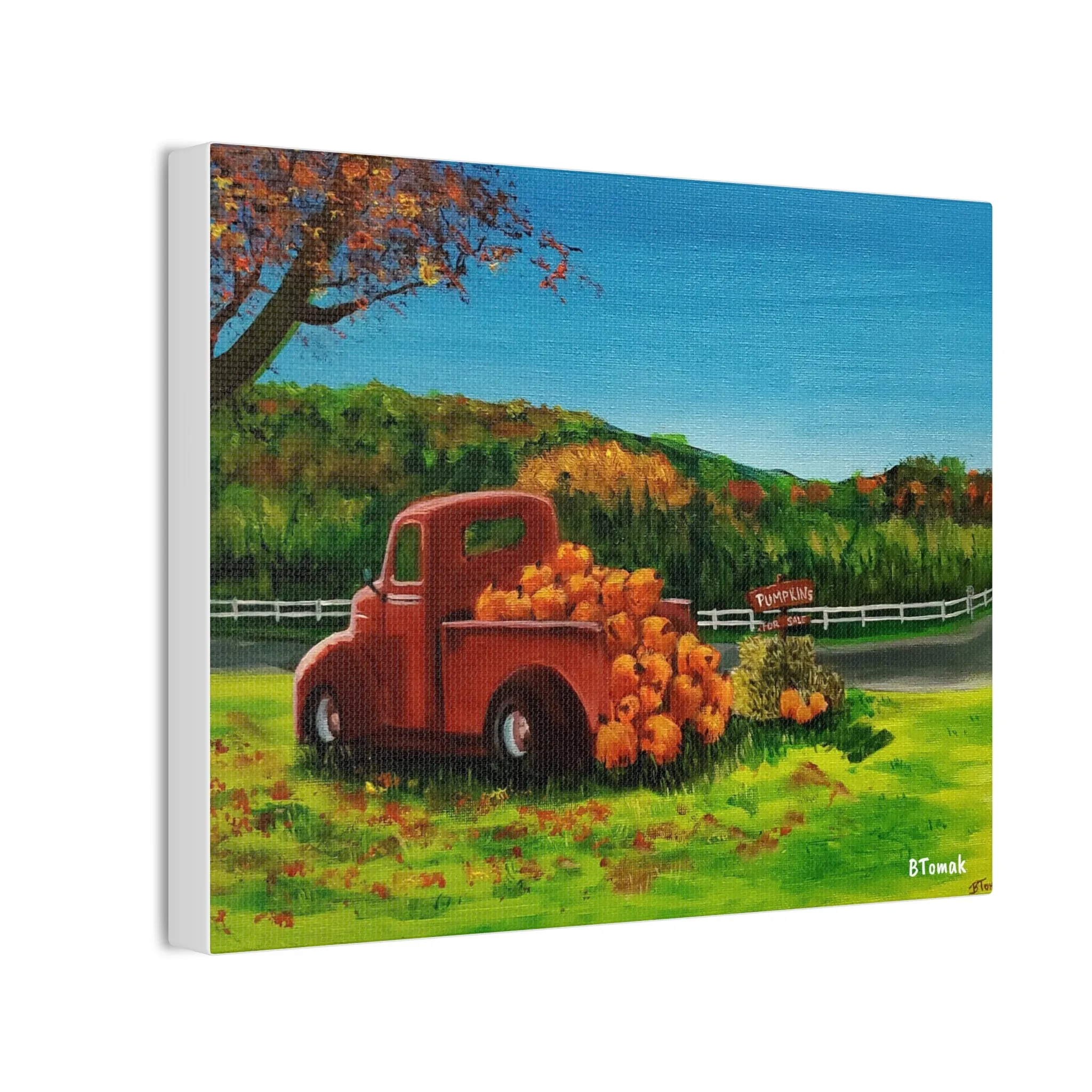 Pumpkins for Sale Canvas Stretched