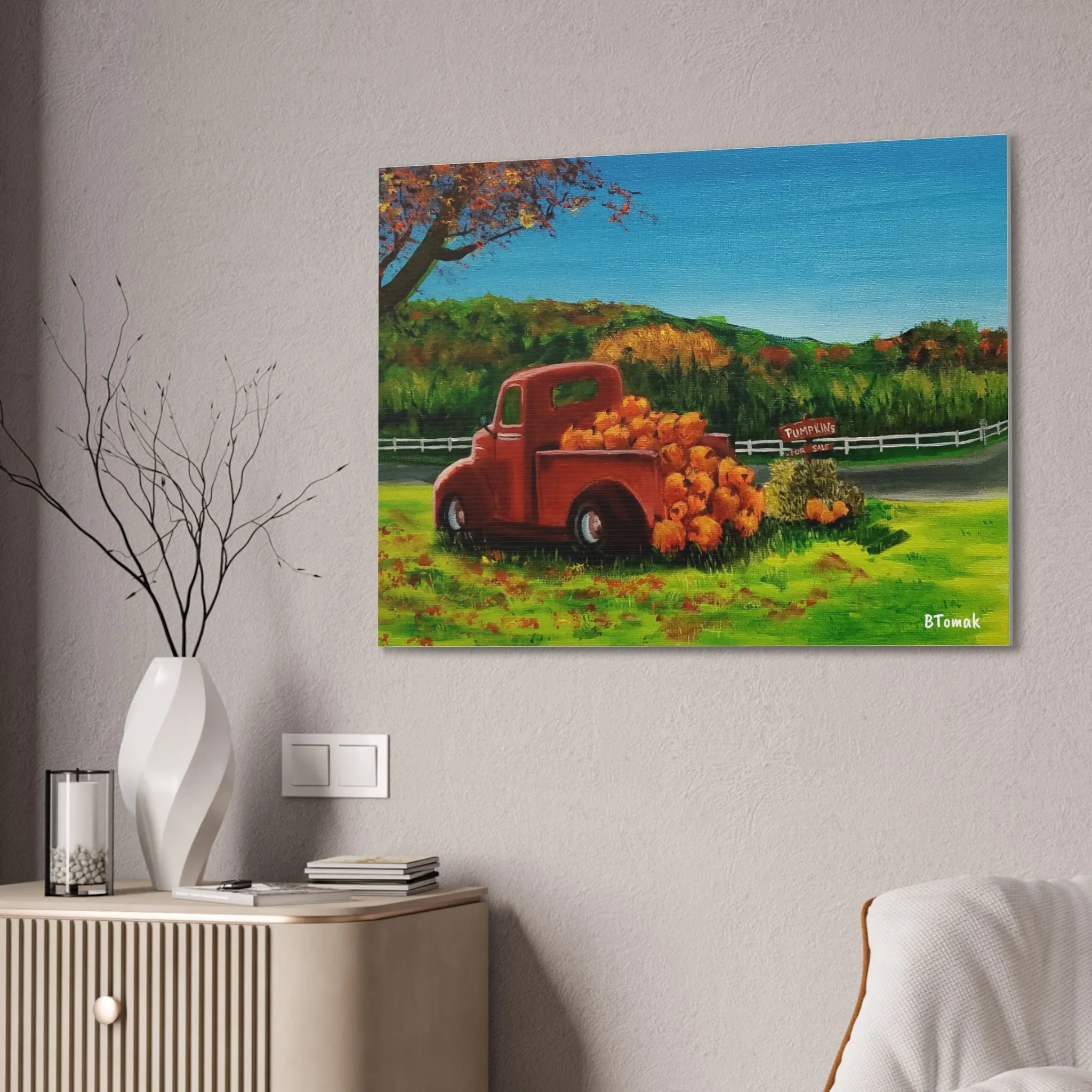 Pumpkins for Sale Canvas Stretched