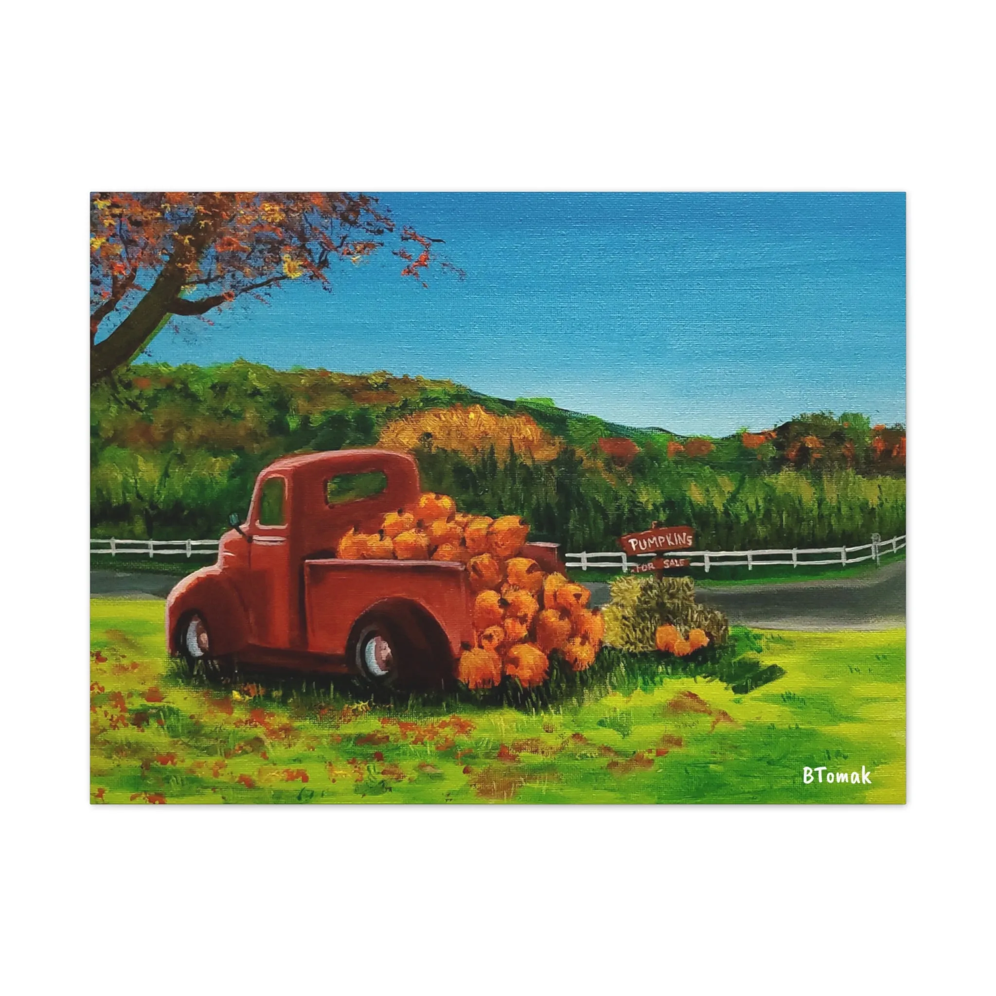 Pumpkins for Sale Canvas Stretched