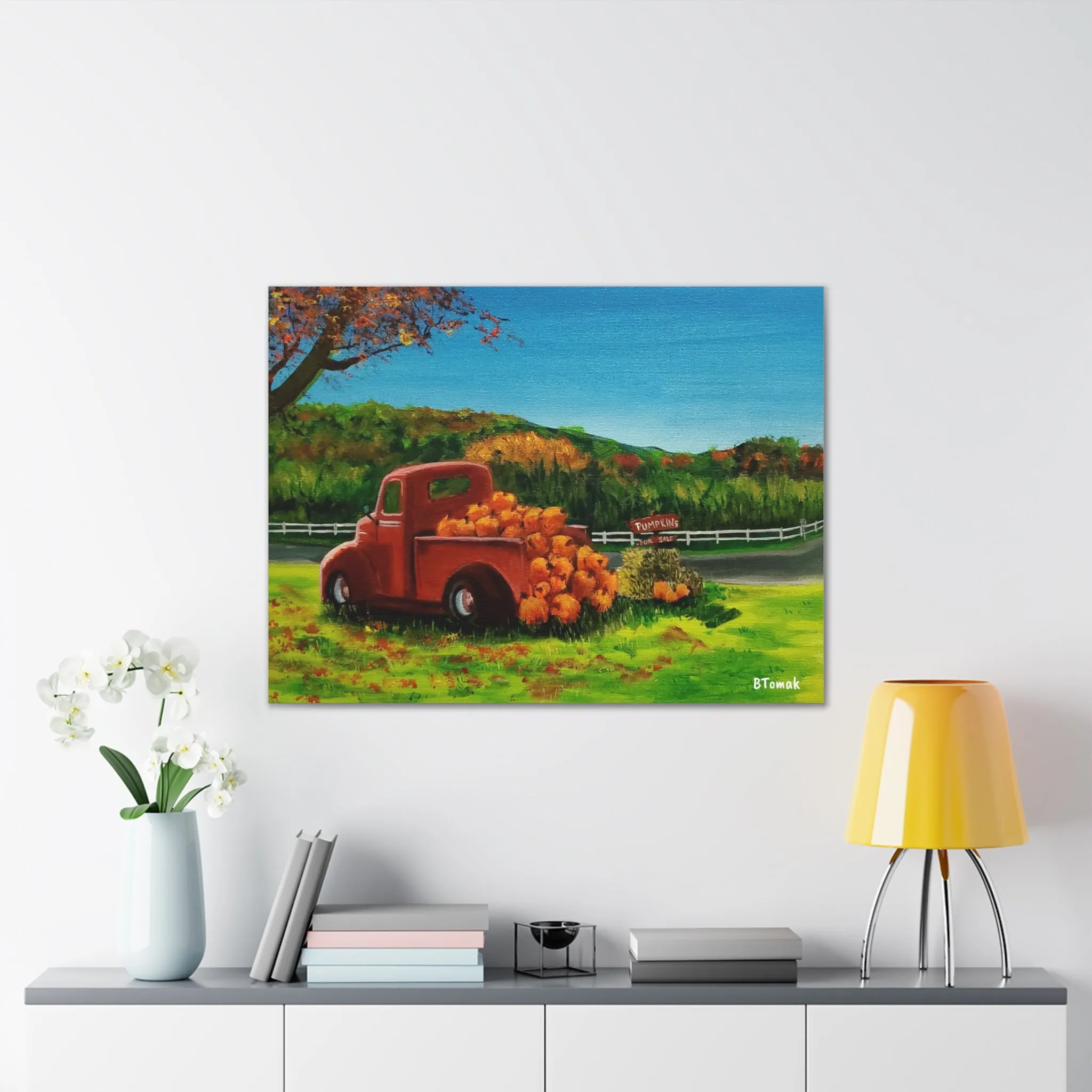 Pumpkins for Sale Canvas Stretched