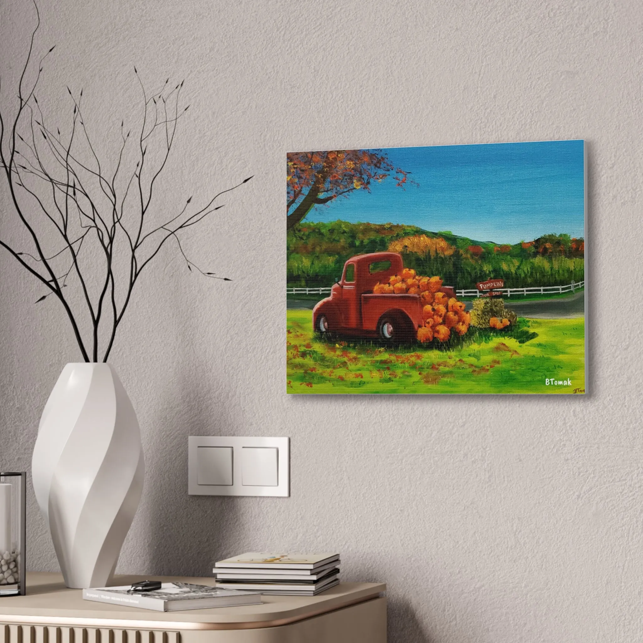 Pumpkins for Sale Canvas Stretched
