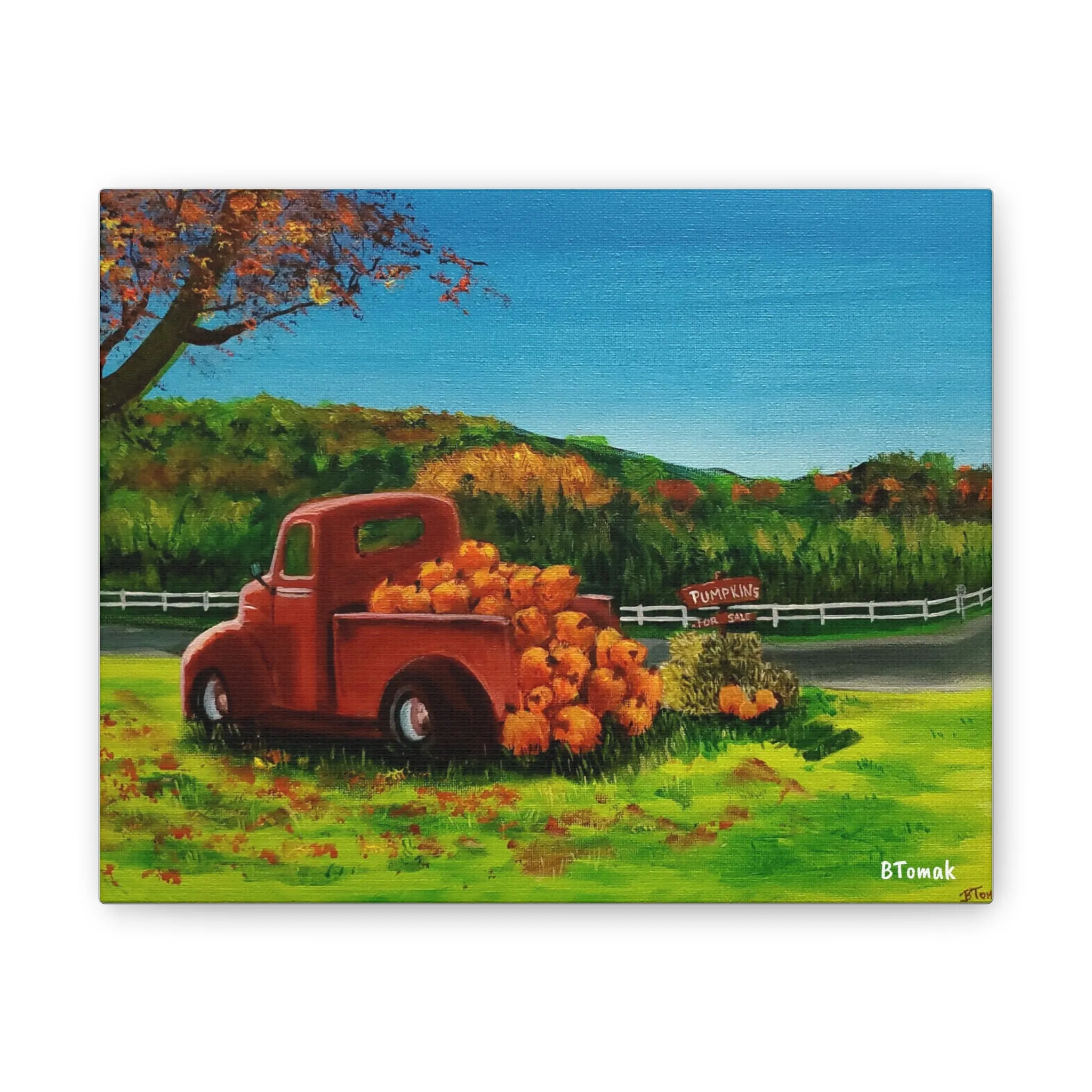 Pumpkins for Sale Canvas Stretched